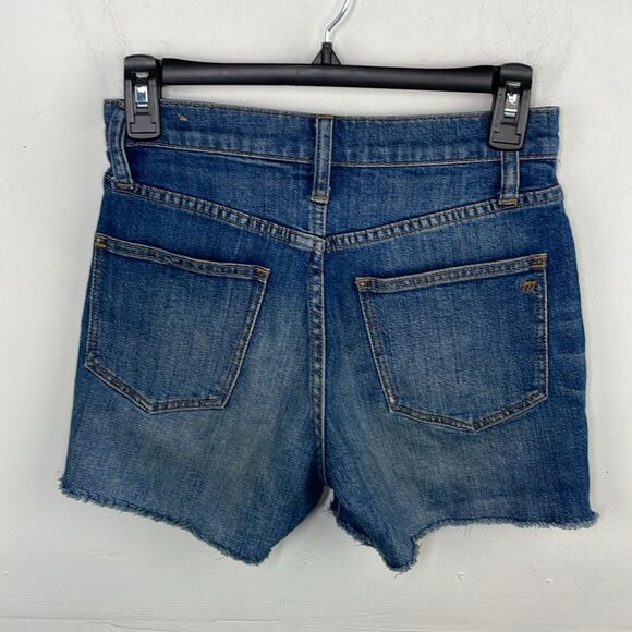 Madewell Classic Blue Denim Shorts with raw hem size 23 - Picture 2 of 11